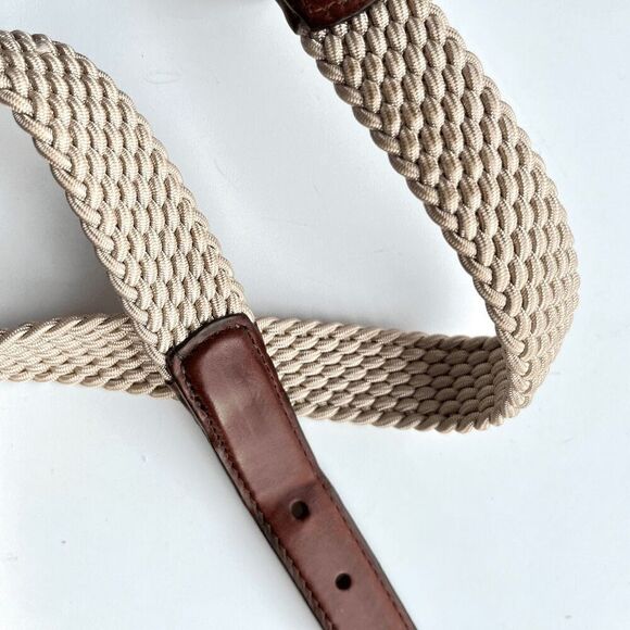 Orvis Vintage Woven Stretch Belt with Leather Trim - Made in USA - 40” - Picture 6 of 6